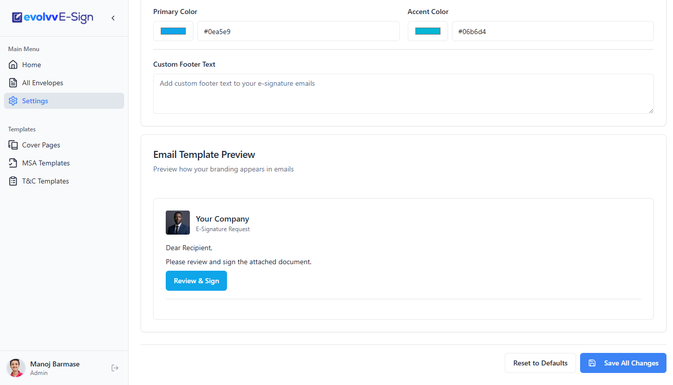 General Branding Settings 3