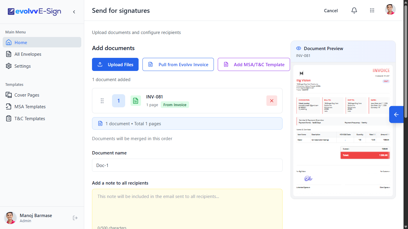 Add Recipients and Sequential Routing